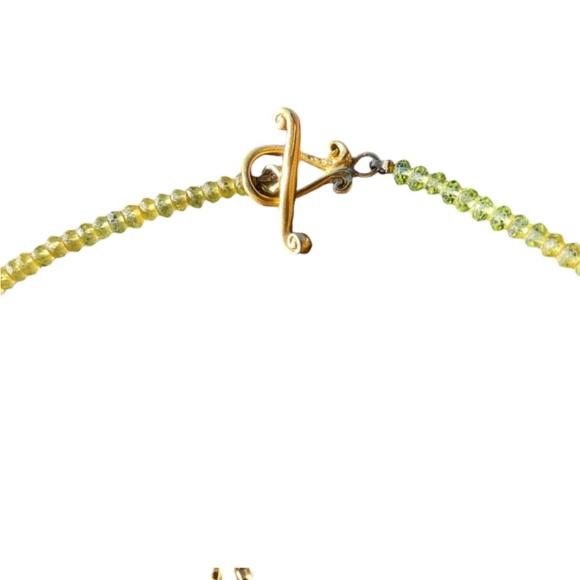 OOAK Stunning Calming, Renewal Peridot necklace with Citrine Briolettes - Picture 8 of 11